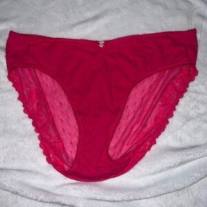 Victoria's Secret Hot Pink Mesh Back Bikini Panty